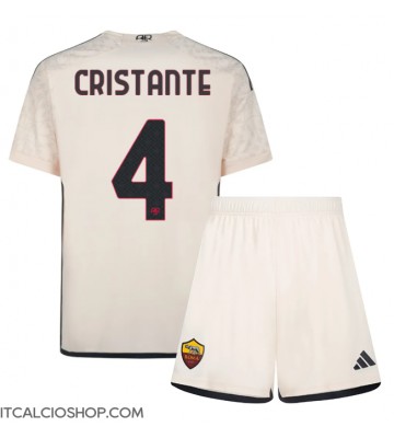 AS Roma Bryan Cristante #4 Seconda Maglia Bambino 2023-24 Manica Corta (+ Pantaloni corti)